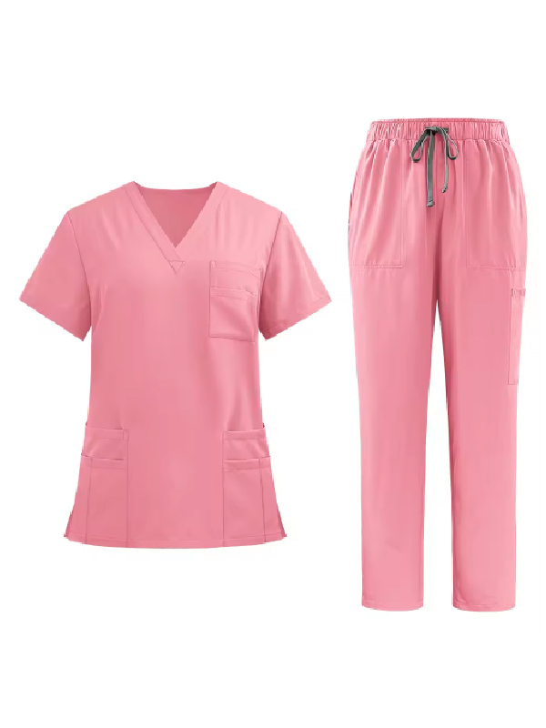 Hospital Uniforms Custom Scrubs Scrubs Nurse Short Sleeve Joggers Scrubs Suit Stretch Slim Nurse Uniform